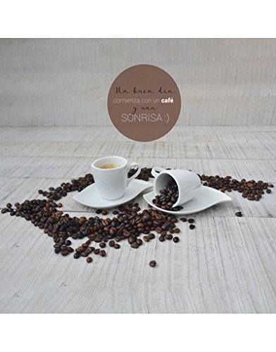 Juego de Café de Diseño Original 6 Tazas y 6 Platos con Forma de lágrima 100cc Cerámica Hogar y mas