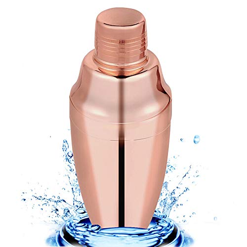 Juego De Cócteles: Kit De Coctelera Parisina De Cobre En Caja De Regalo Con Accesorios Que Incluyen Agitador Aparejo Y Colador,Pink-500ml