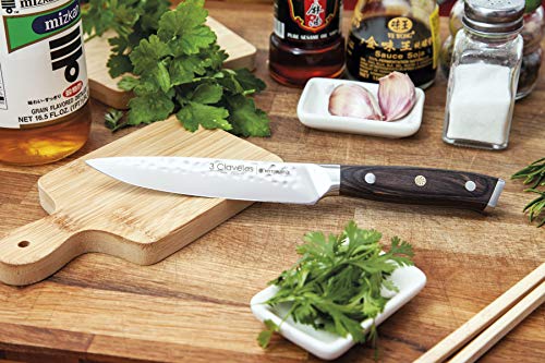 Juego de cuchillos de cocina profesional 3 Claveles Kimura Cuchillo de cocina multiusos menaje de cocina acero inoxidable set de utensilios cocina