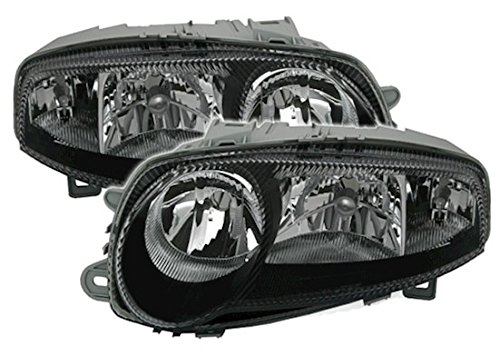 Juego de faros halógenos AD Tuning DEPO de cristal transparente negro preparado para LWR