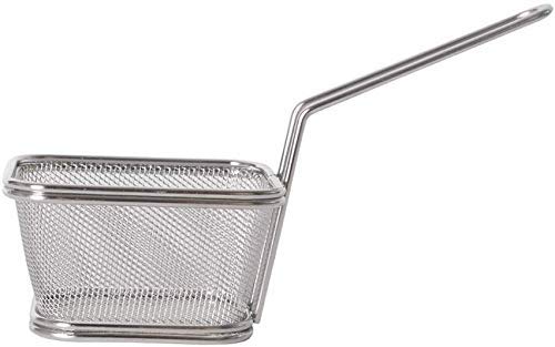 Juego de herramientas para el hogar   Mini cestas para freír Freidora de acero inoxidable Cesta para colar Servir Presentación de alimentos Papas fritas Cesta Herramientas de cocina Mesa Artesanía