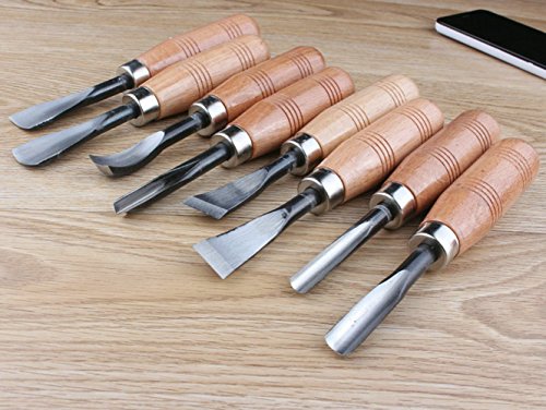 Juego de herramientas para esculpir madera, para trabajos de bricolaje (8 piezas)
