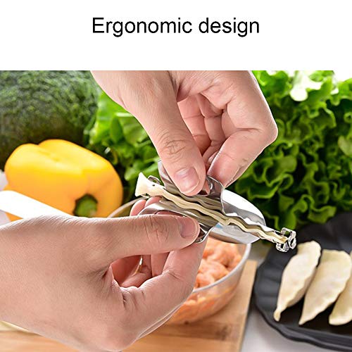 Juego de Moldes de Bola de Masa de Acero Inoxidable,Molde de Empanadillas Manuales/Cuchara de Relleno de Bola de Masa hervida/Cortador de Bola de Masa Hervida,Dumpling Accesorios de Cocina(3 Piezas)