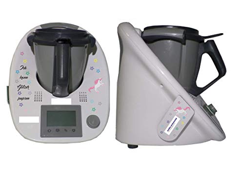 Juego de pegatinas para niños Thermomix + Cookkey TM 5 unicornio brillante
