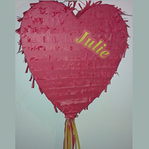Juego de piñata en forma de corazón para bodas, fiestas de compromiso o cumpleaños, personalizable