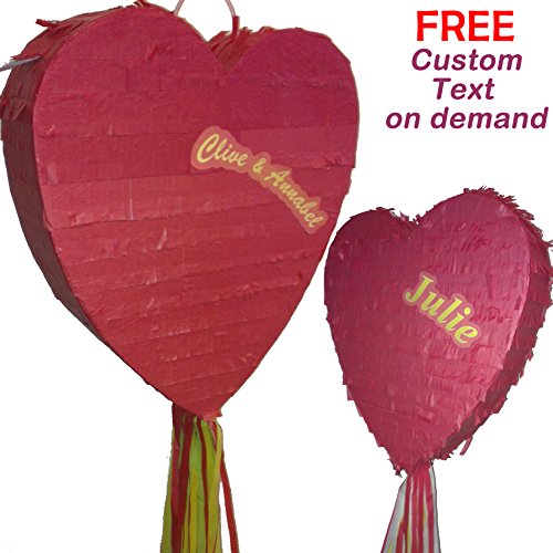 Juego de piñata en forma de corazón para bodas, fiestas de compromiso o cumpleaños, personalizable