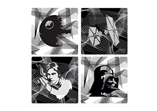 Juego de platos de Star Wars: intergaláctico (juego de 4), melamina, gris, 21 x 21 x 2 cm