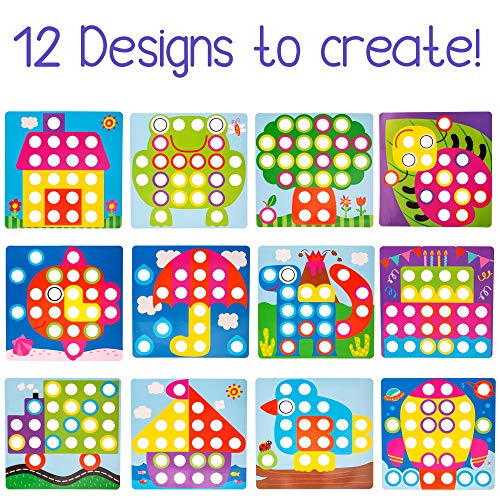 Juego de Rompecabezas de Aprendizaje Minds Color Match Art Puzzle - Juguete de Tablero Educativo de Mosaico