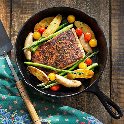 Juego de sartenes de hierro fundido de 3 piezas – El mejor servicio profesional de restaurante de calidad de cocinero pretemporada, juego de sartenes de 25,4 cm, 20,3 cm, 15,2 cm
