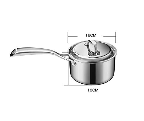 Juego de sartenes y sartenes profesional, juego de ollas y tazones de acero inoxidable 304, apto para cocina de inducción, estufa de gas, cocina familiar o restaurante