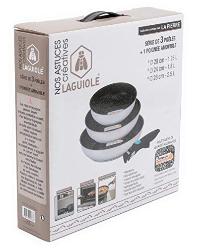 Juego de trucos – Creativas de 4 piezas = 3 sartenes 20/24/28 INOX/GREBLON + 1 PGA