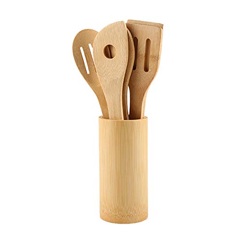Juego De Utensilios De Cocina Hechos De Bambú Natural Espátula De Bambú Natural Set De Espátula De Bambú Cuchara Espátula De Madera De Bambú Para Ollas Antiadherentes Sartenes Utensilios De Cocina