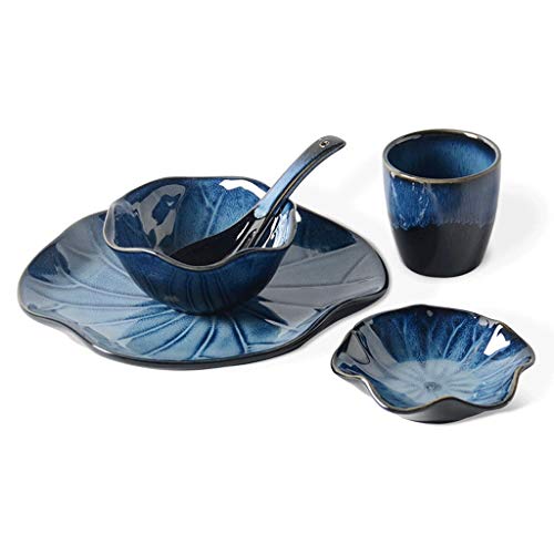 Juego de vajilla de Estilo japonés, Olla de cerámica, Restaurante de Sushi, Restaurante, Plato a Juego, Cuchara, Taza (Adecuado para una Persona)