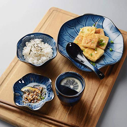 Juego de vajilla de Estilo japonés, Olla de cerámica, Restaurante de Sushi, Restaurante, Plato a Juego, Cuchara, Taza (Adecuado para una Persona)