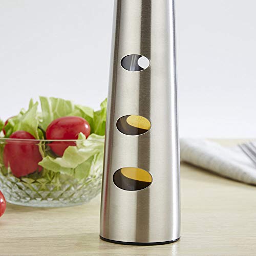Juego Dispensador Pulverizador De Aceite, Botella De Spray De Aceite Oliva Y Vinagre, Acero Inoxidable, Control De Aceite Para Cocina Barbacoa Cocinando Horneando Asado Fritura Regalo (2pcs)