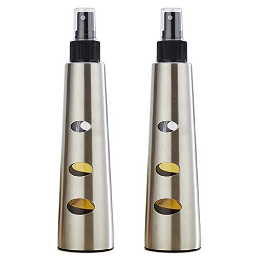 Juego Dispensador Pulverizador De Aceite, Botella De Spray De Aceite Oliva Y Vinagre, Acero Inoxidable, Control De Aceite Para Cocina Barbacoa Cocinando Horneando Asado Fritura Regalo (2pcs)