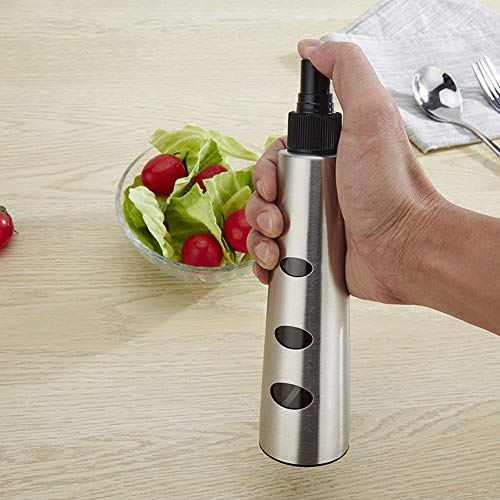 Juego Dispensador Pulverizador De Aceite, Botella De Spray De Aceite Oliva Y Vinagre, Acero Inoxidable, Control De Aceite Para Cocina Barbacoa Cocinando Horneando Asado Fritura Regalo (2pcs)