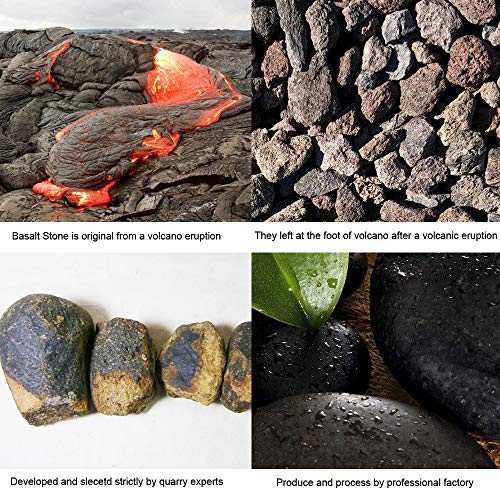 Juego personal de piedras de basalto calientes, de STARSSTO, para masajes, de 6 x 8 cm cada una