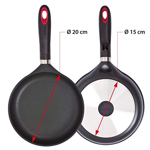 Juego sartenes antiadherentes Origen Gas-vitro Valira (2 sartenes Tecnoform 20 y 24 cm + espátula Antiadherente)