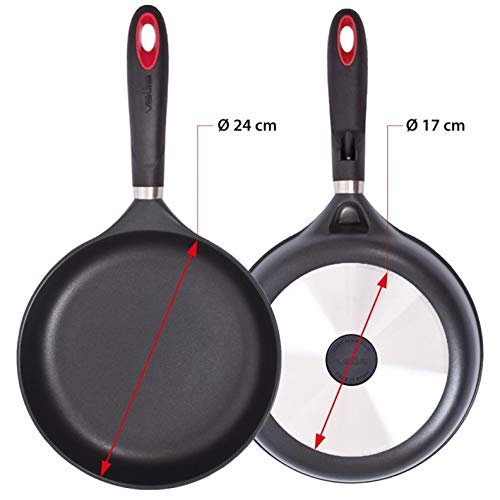 Juego sartenes antiadherentes Origen Gas-vitro Valira (2 sartenes Tecnoform 20 y 24 cm + espátula Antiadherente)