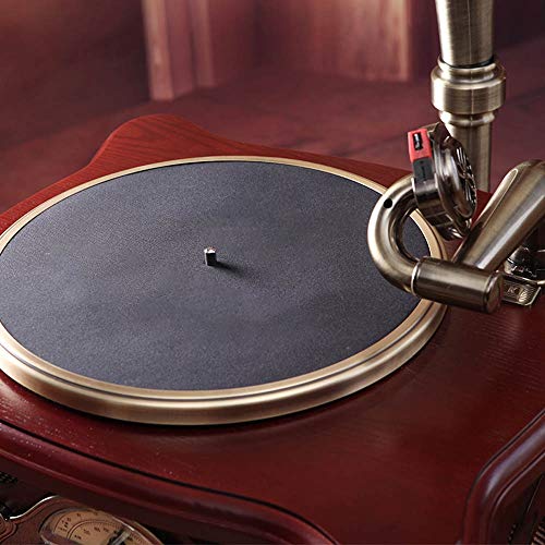 Jugador de Registro casero Registro 106s Vinilo Jugador del Big Horn Retro Gramófono De Sonido Bluetooth Wireless Home Tocadiscos (Color : Marrón, tamaño : 47x44x82cm)