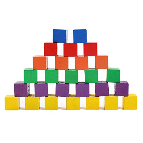 Juguetes De Madera Bloques De ConstruccióN Cuadrados De Madera 100 Cubos De PequeñOs Bloques De Madera Juego De Madera Bloques De Pila Rompecabezas De EducacióN Temprana