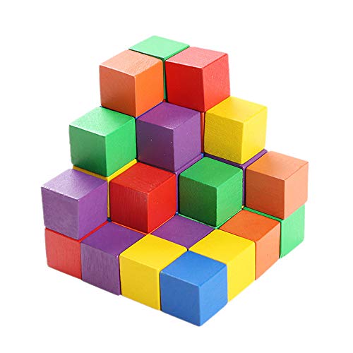 Juguetes De Madera Bloques De ConstruccióN Cuadrados De Madera 100 Cubos De PequeñOs Bloques De Madera Juego De Madera Bloques De Pila Rompecabezas De EducacióN Temprana