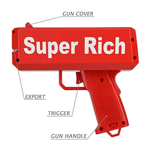 Juguetes del dinero ValueTalks Pistola del Dinero Money Gun Regalo de Juguete Infantil para Bar Navidad Carnaval Halloween Fiesta de Cumpleaños Aniversario Reunión de Amigos