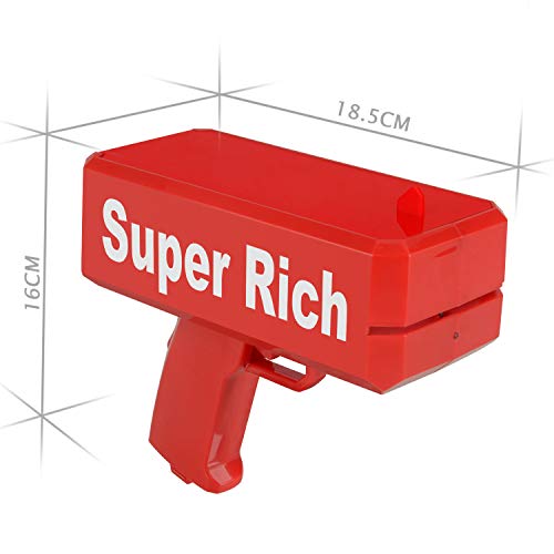 Juguetes del dinero ValueTalks Pistola del Dinero Money Gun Regalo de Juguete Infantil para Bar Navidad Carnaval Halloween Fiesta de Cumpleaños Aniversario Reunión de Amigos