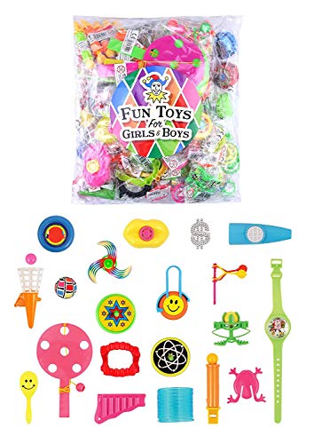 Juguetes y Accesorios para Bolsas de cumpleaños o piñatas,  100 Unidades para Niños y Niñas.