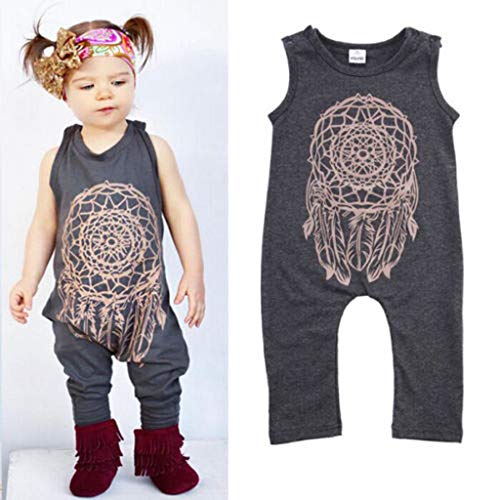 Julhold Verano Niño Niño Niños Niñas Lindo Impresión Suelto Mono Mono Mono Pijama Ropa 0-3 Años