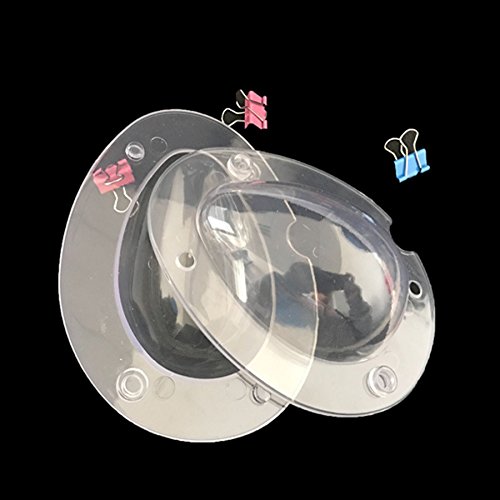 Jun 2 pcs huevos de Pascua moldes Clear Chocolate molde con clips de metal, 3d gran forma de huevo Chocolate molde moldes de repostería (para día de Pascua decoración