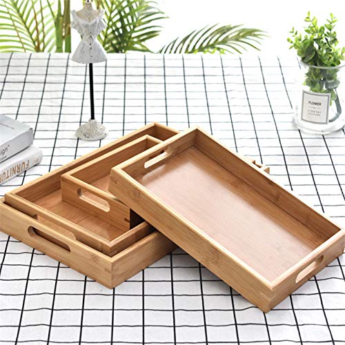 JUNGEN Bandejas de madera Retro Caja de almacenamiento para el escritorio o el cajón, 24.5*15*4CM
