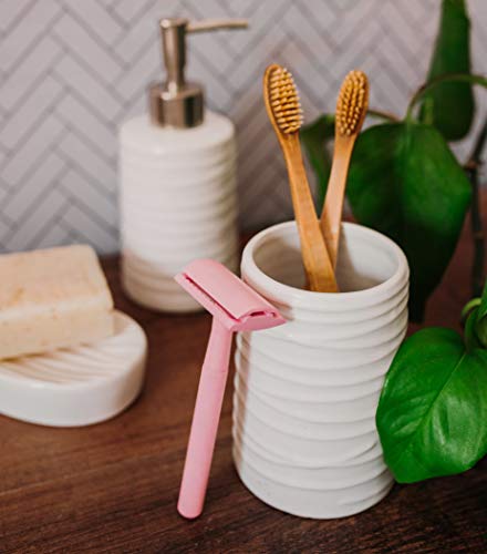 Jungle Culture® Maquinilla de Afeitar Mujer | Maquinilla Clásica Compatible con Cuchillas de Doble Filo | Maquinilla Mujer de Metal | Afeitado Manual | Zero Waste Safety Razor | Afeitado Ecológica