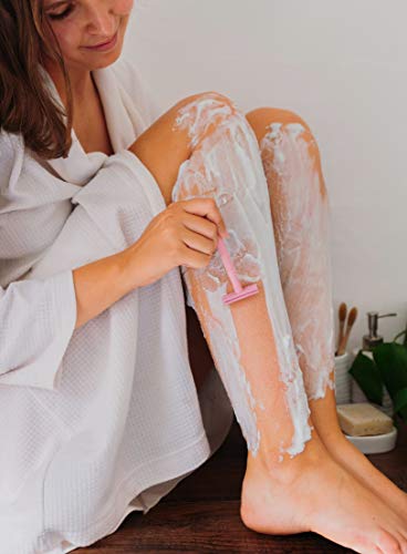 Jungle Culture® Maquinilla de Afeitar Mujer | Maquinilla Clásica Compatible con Cuchillas de Doble Filo | Maquinilla Mujer de Metal | Afeitado Manual | Zero Waste Safety Razor | Afeitado Ecológica