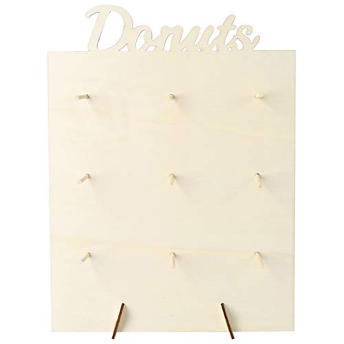 JUSTDOLIFE Donut Wall Wood Creative Donut Stand Treat Stand para Boda Baby Shower
