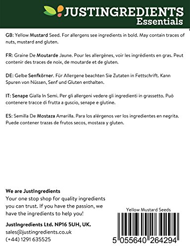 JustIngredients Essential Semillas de Mostaza Amarilla - 1000 gr