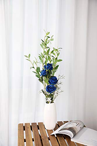 JUSTOYOU - Ramo de rosas artificiales de seda (10 unidades)