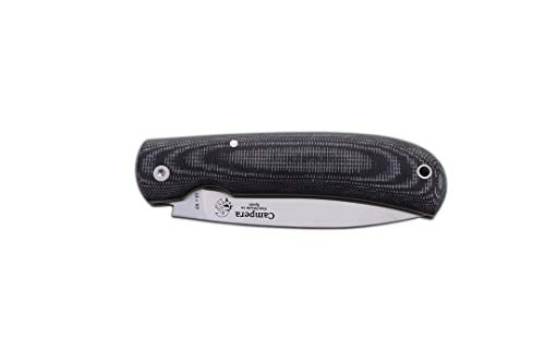 J&V Adventure Knives JV Navaja CAMPERA TRF Negro para Caza, Pesca, Supervivencia y Bushcraft Realizado en Albacete + Portabotellas de regalo