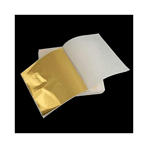 J&X 100X Hojas de la Plata del Oro lámina de Cobre de la Hoja de Arte Scrapbooking de los Artes Dorado Framing Cobre