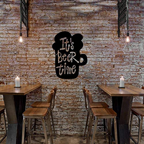 JXFM Silueta Jarra de Cerveza su Tiempo de Cerveza Etiqueta de la Pared calcomanía Vinilo extraíble Etiqueta Arte de la Pared decoración 57x79 cm