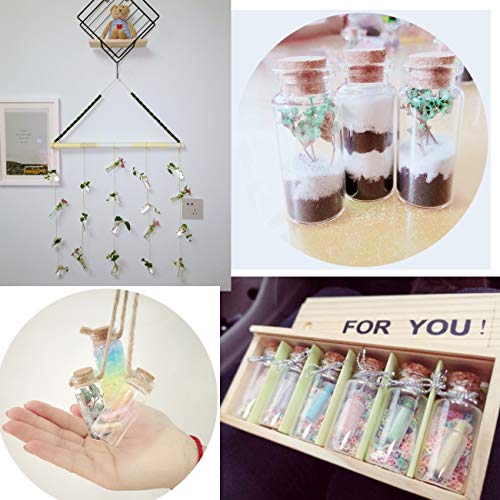 JZK 18 x Pequeño Botella de Cristal con Tapones de Corcho 14 ML para Lavanda Aromas aceites Especias Mensaje para decoración Bodas bautizos comuniones