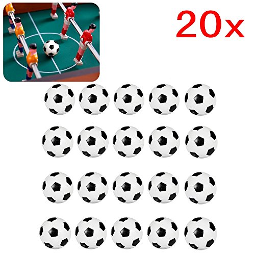 JZK 20 Piezas 32 mm plástico Mesa futbolín balones fútbol para niños y Adultos Fiesta cumpleaños favores Bolsas Fiesta Juego de Juguete