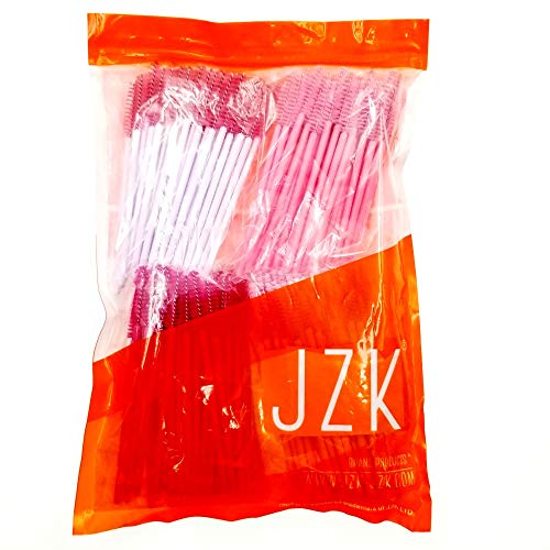 JZK 200 Plastico desechable rosa rímel varillas aplicadoras cepillos de pestañas para extensiones varita ceja cepillo de cejas