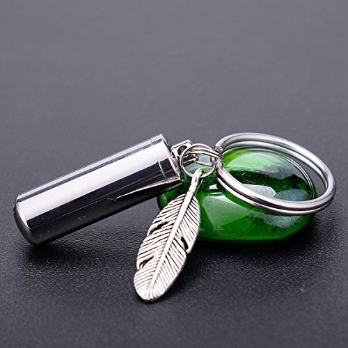 K-Y - Urna de cremación para perro, color negro, acero inoxidable, pluma, 3.8cmx1.1cm