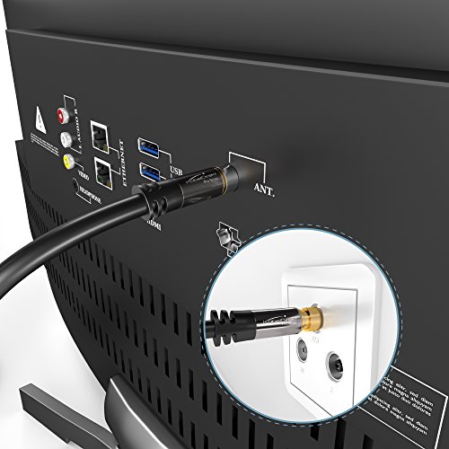 KabelDirekt PRO Series - Cable TV SAT (75 Ohm, HDTV, conector F a conector coaxial, cable coaxial soporta HDTV, DVB-T2, DVB-C, DVB-S, TV y Radio) 5 m