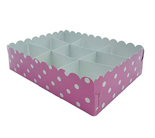 KADISA KIT COMPLETO MESA DULCE PARA CELEBRACIONES, CUMPLEAÑOS, BODAS, COMUNIONES, FIESTAS, CANDY BAR (Lunares Rosa Pastel)