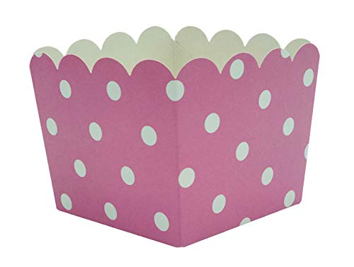 KADISA KIT COMPLETO MESA DULCE PARA CELEBRACIONES, CUMPLEAÑOS, BODAS, COMUNIONES, FIESTAS, CANDY BAR (Lunares Rosa Pastel)