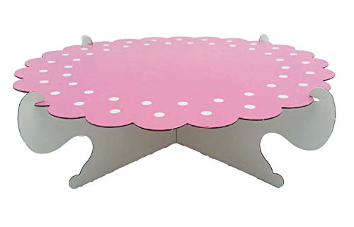 KADISA KIT COMPLETO MESA DULCE PARA CELEBRACIONES, CUMPLEAÑOS, BODAS, COMUNIONES, FIESTAS, CANDY BAR (Lunares Rosa Pastel)
