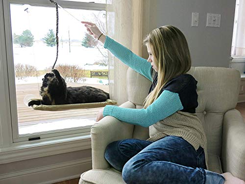 KADUNDI Hamaca para Ventana de Gato o Perca, cómoda Cama para Dormir con Gato Grande de hasta 15 kg